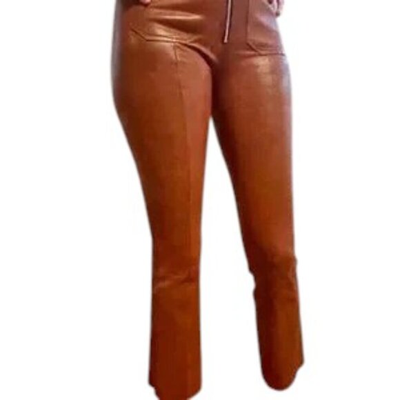 SPRWN cocoa flared ankle leggings Sz S - Picture 3 of 4